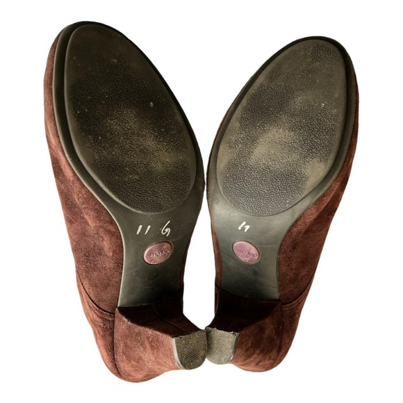 Me Too Boots Womens 11 M Odelia Heels Ankle Booties Brown Leather Tassel Lace Up - Picture 6 of 10